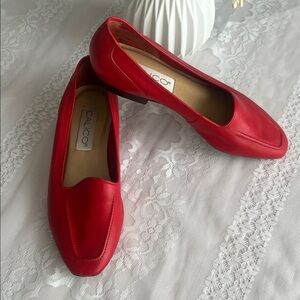 CALICO RED heeled flats loafers size 7.5